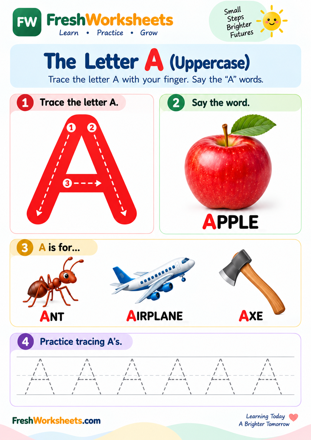 Letter A worksheet
