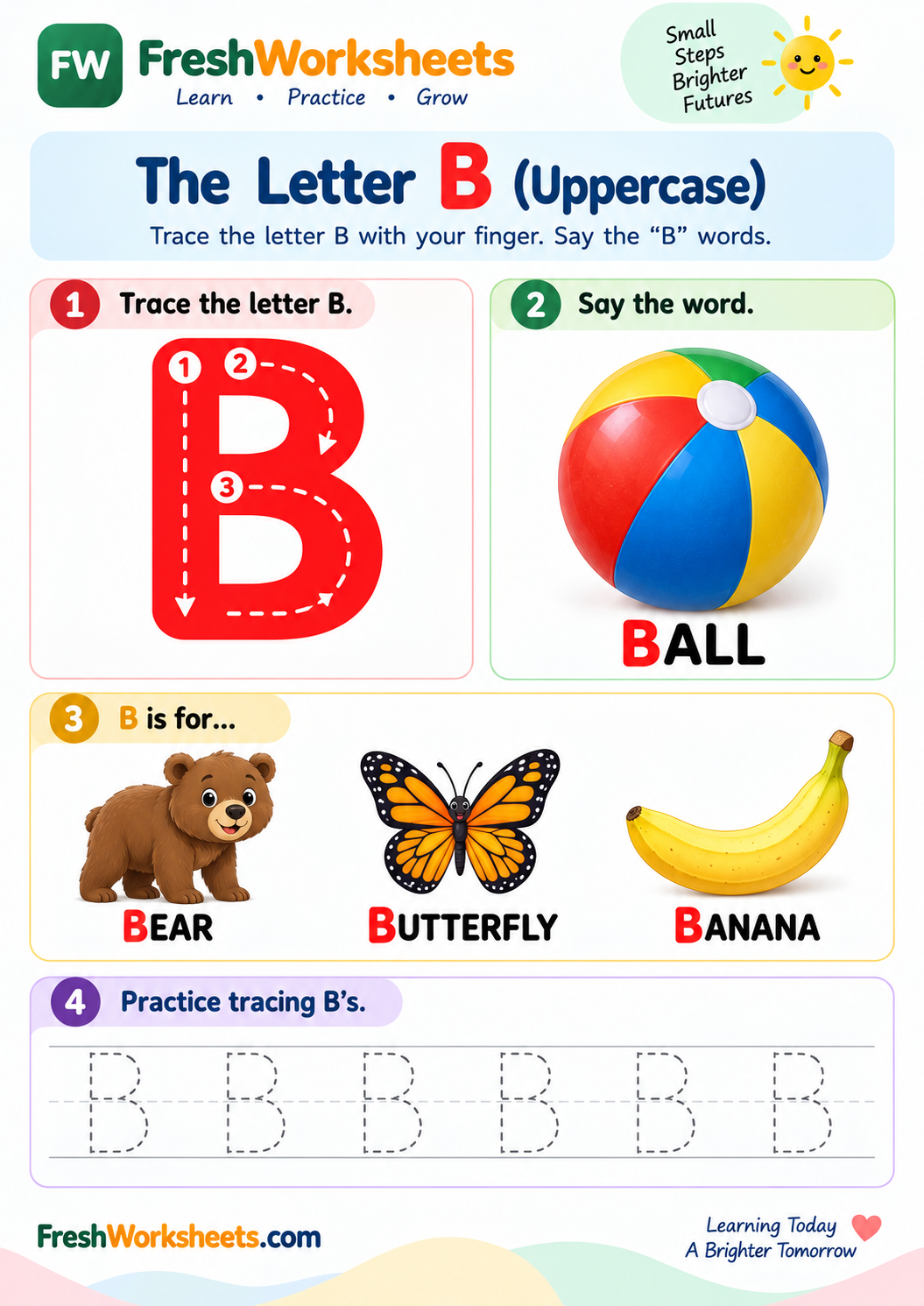 Letter B worksheet