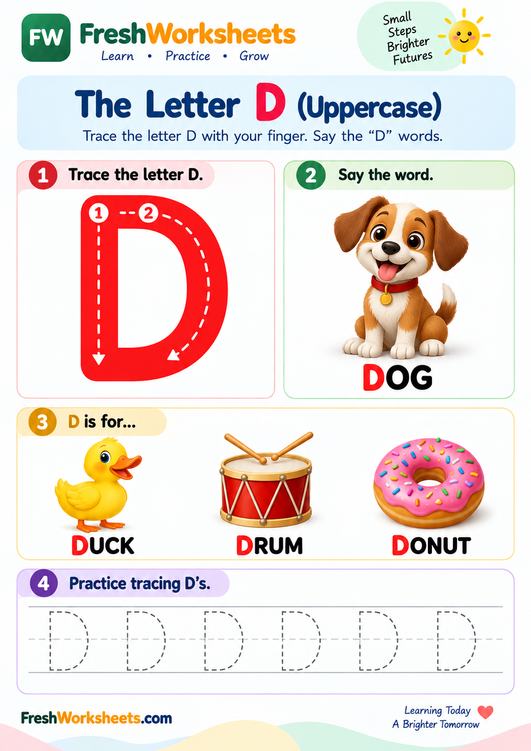 Letter D worksheet