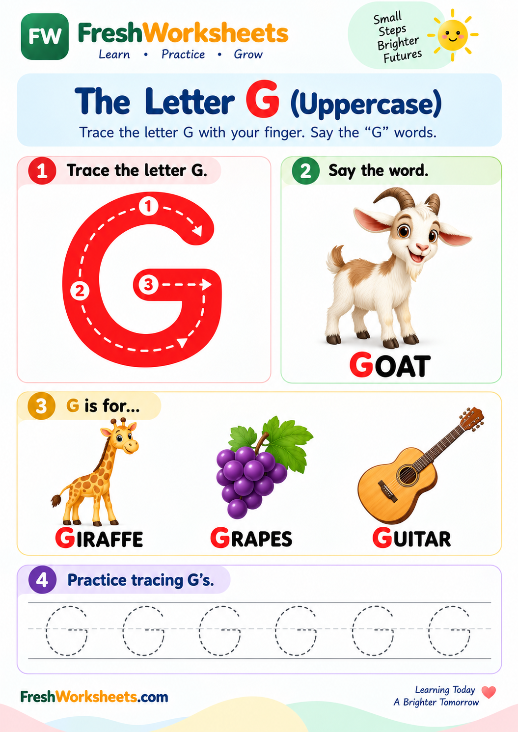 Letter G worksheet
