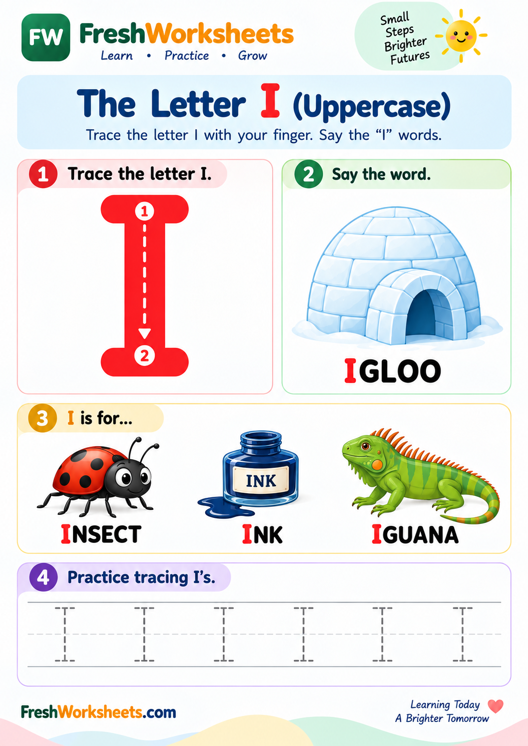 Letter I worksheet