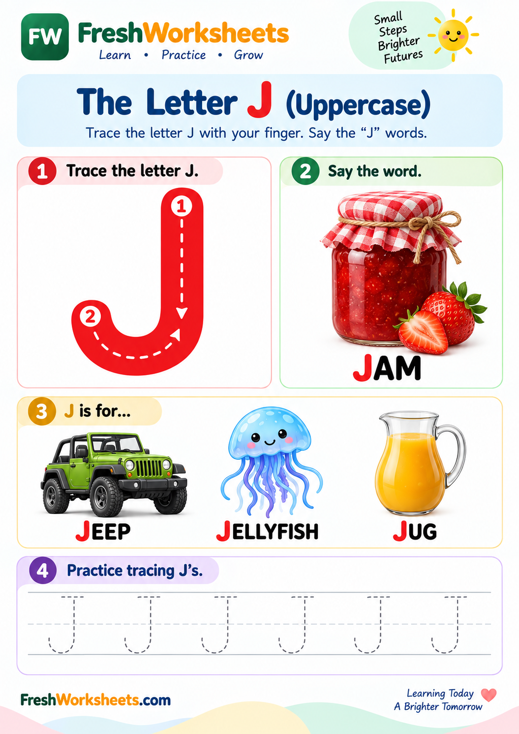 Letter J worksheet