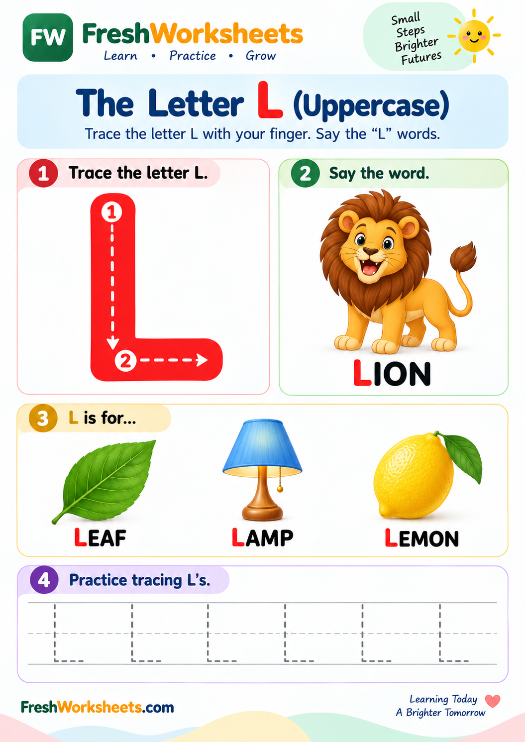 Letter L worksheet