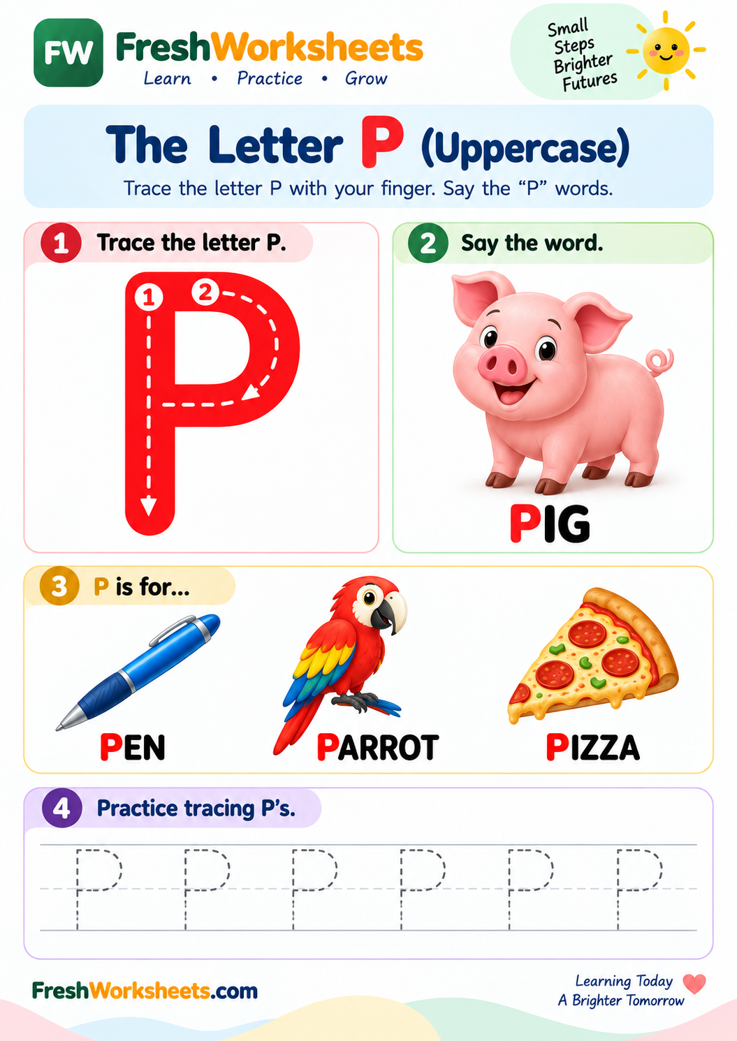 Letter P worksheet
