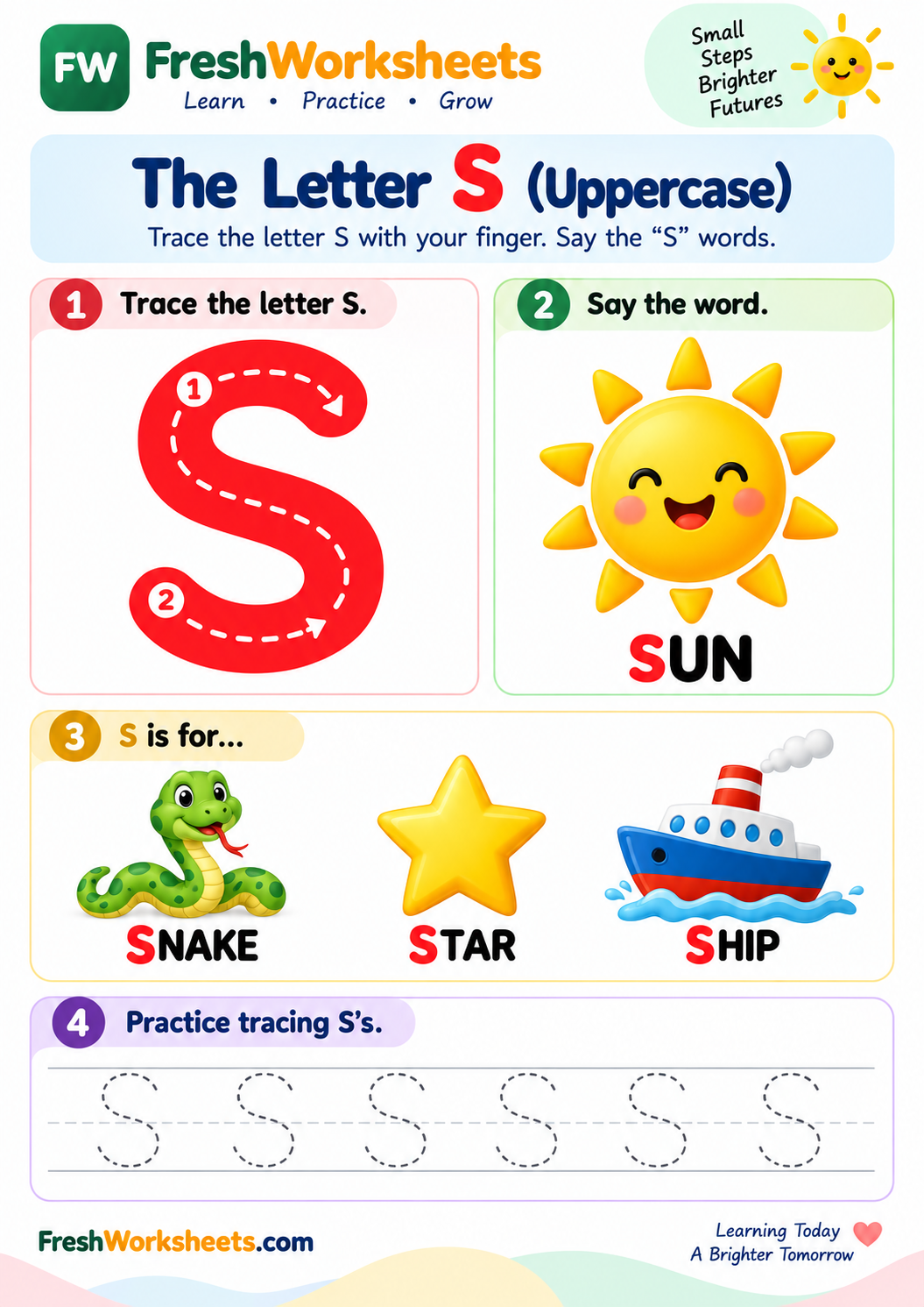 Letter S worksheet