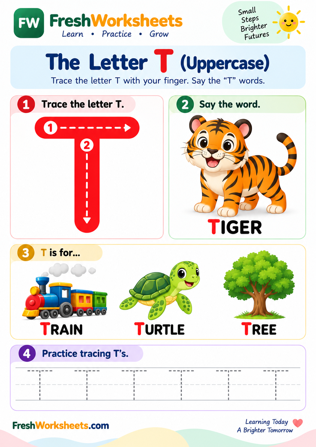Letter T worksheet