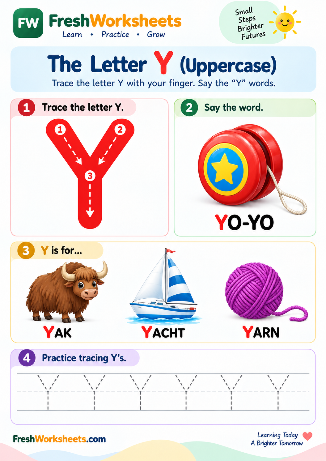 Letter Y worksheet