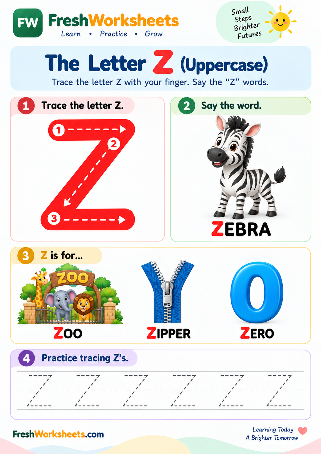 Letter Z worksheet