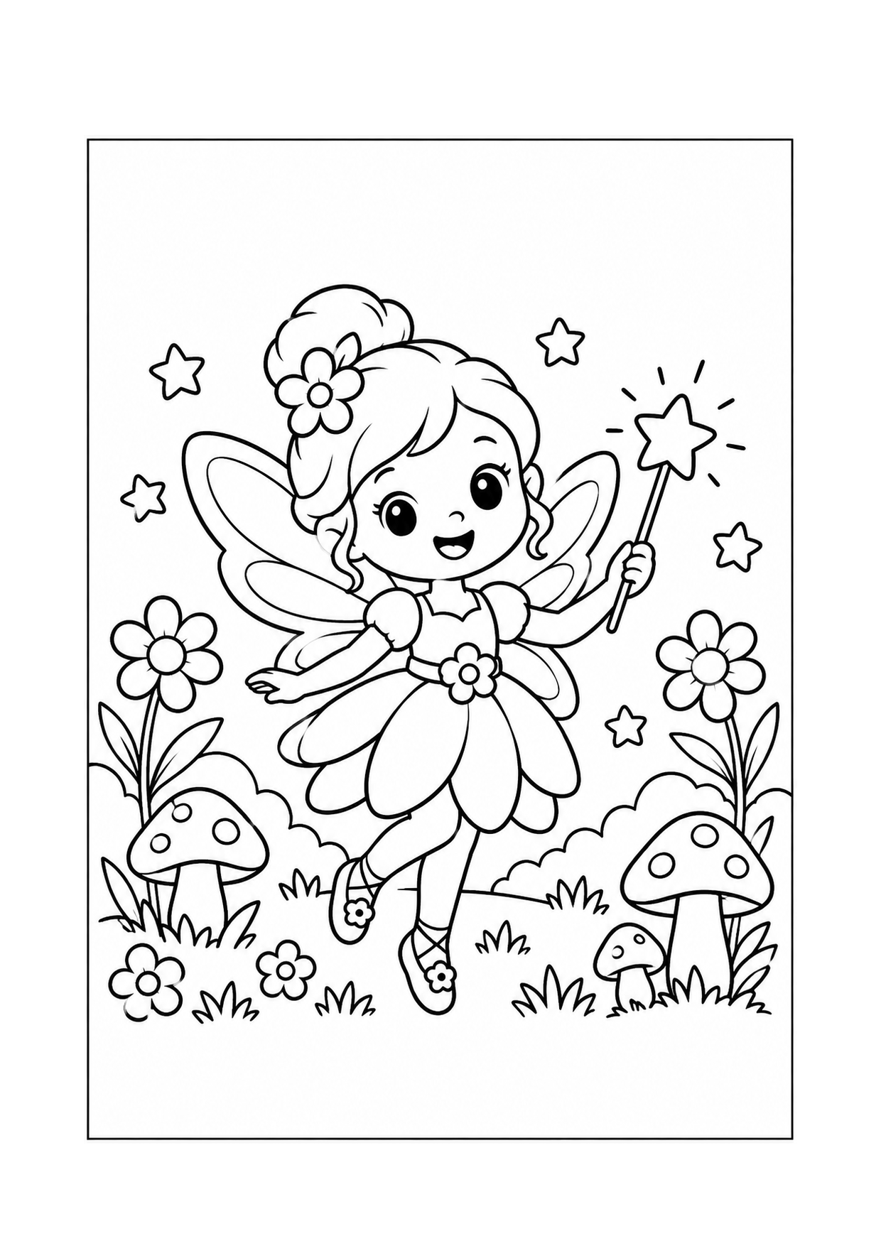 Fairy coloring page