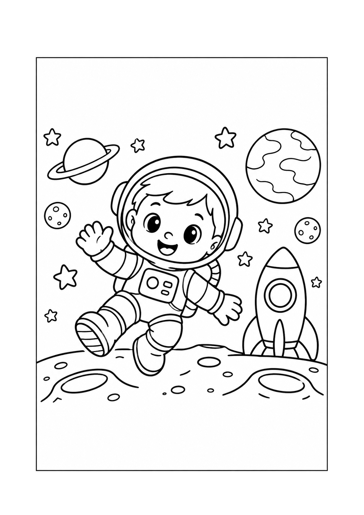 Astronaut coloring page