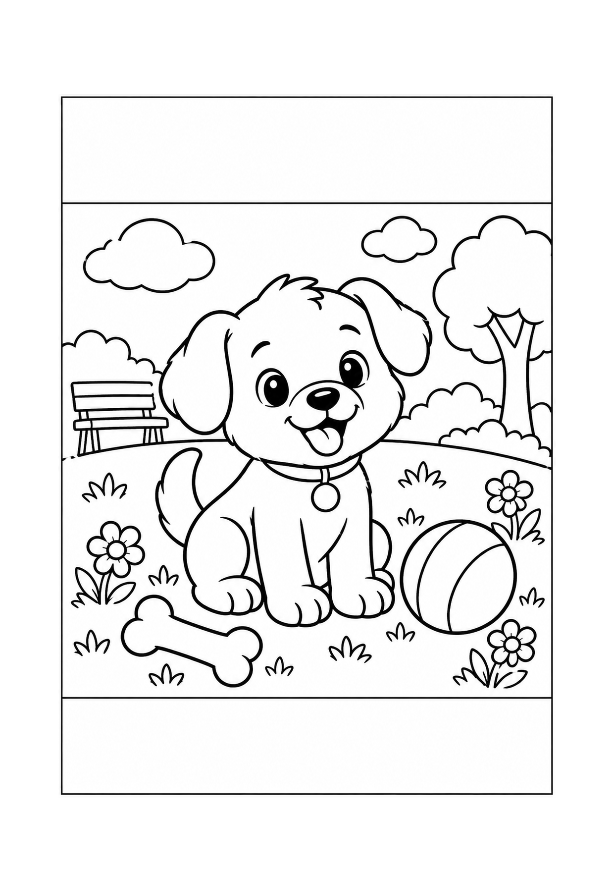 Puppy coloring page