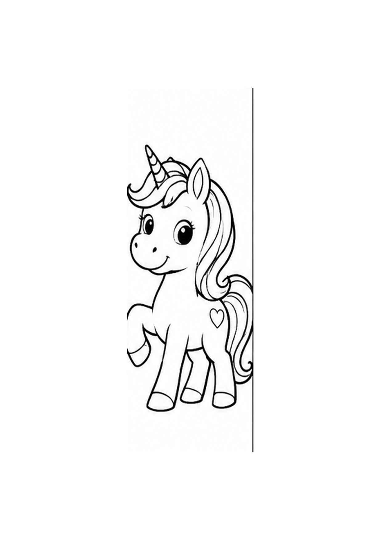 Unicorn coloring page