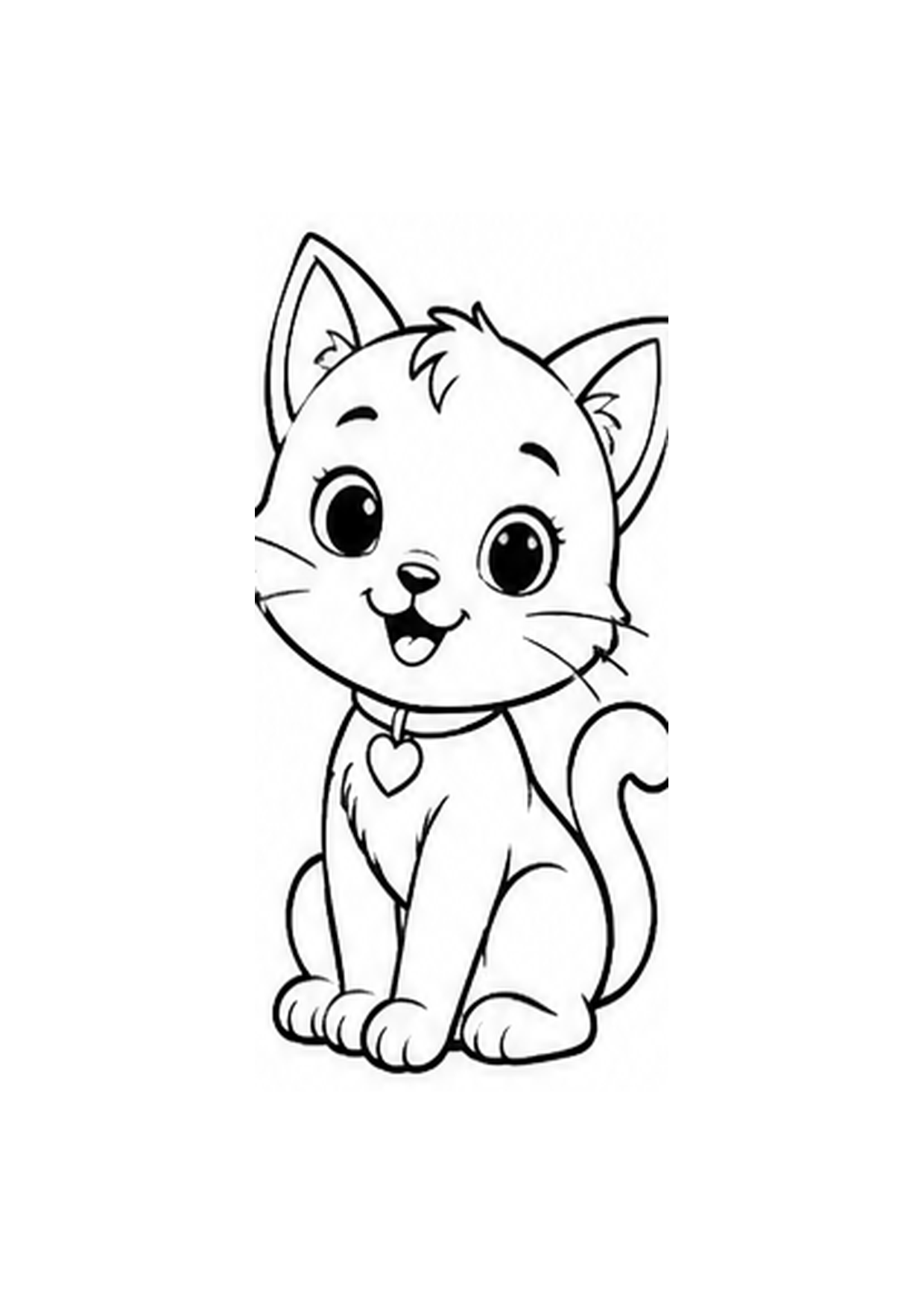 Kitten coloring page