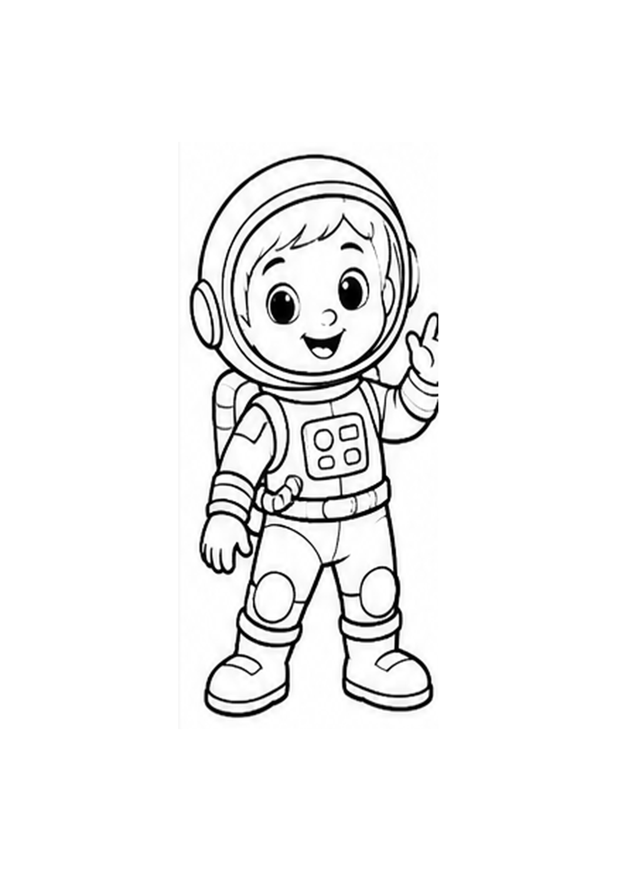 Space Astronaut coloring page