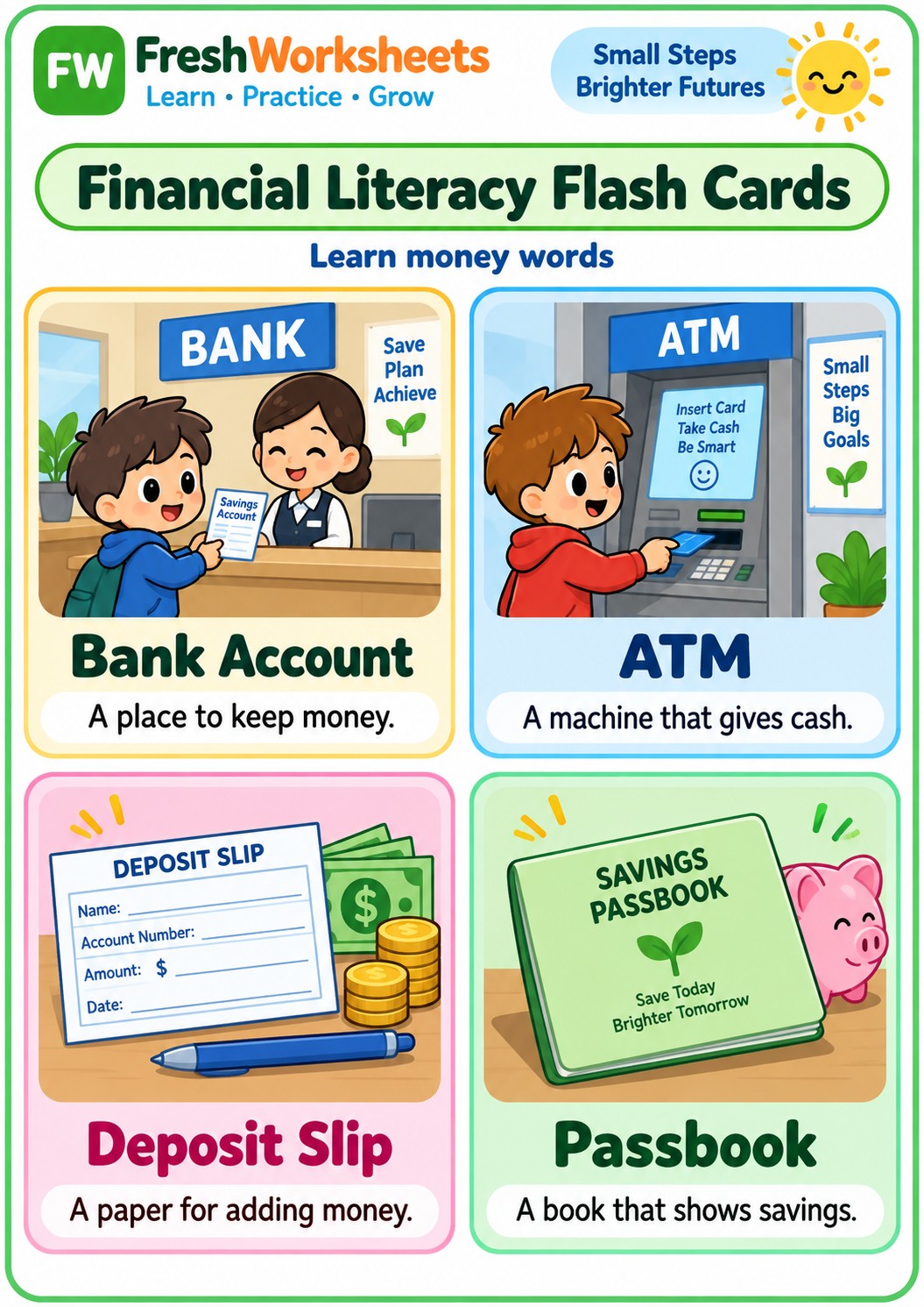 Free printable Earning: Salary, Wages & Bonus worksheet PDF for kids