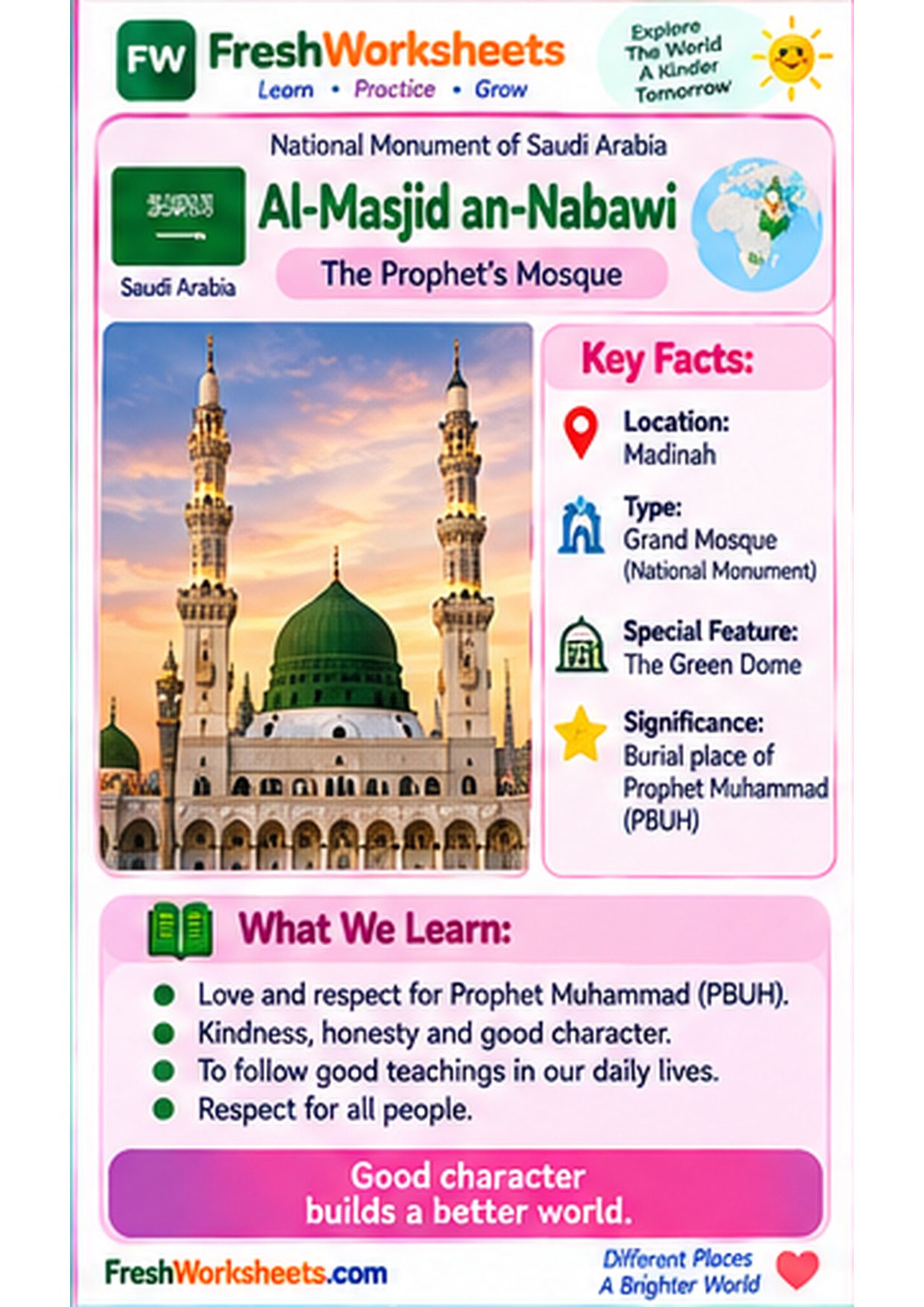 Al-Masjid an-Nabawi worksheet
