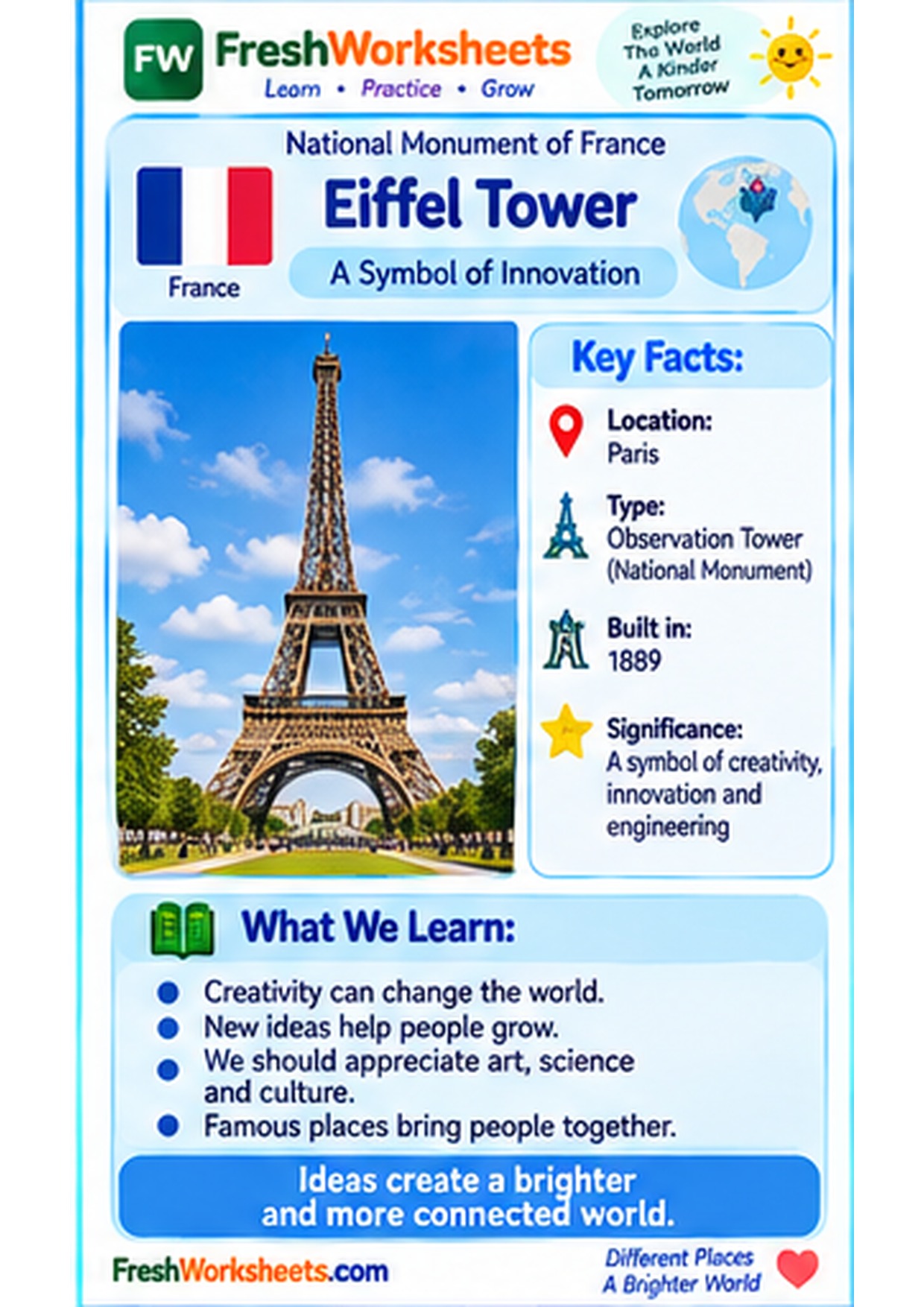 Eiffel Tower worksheet