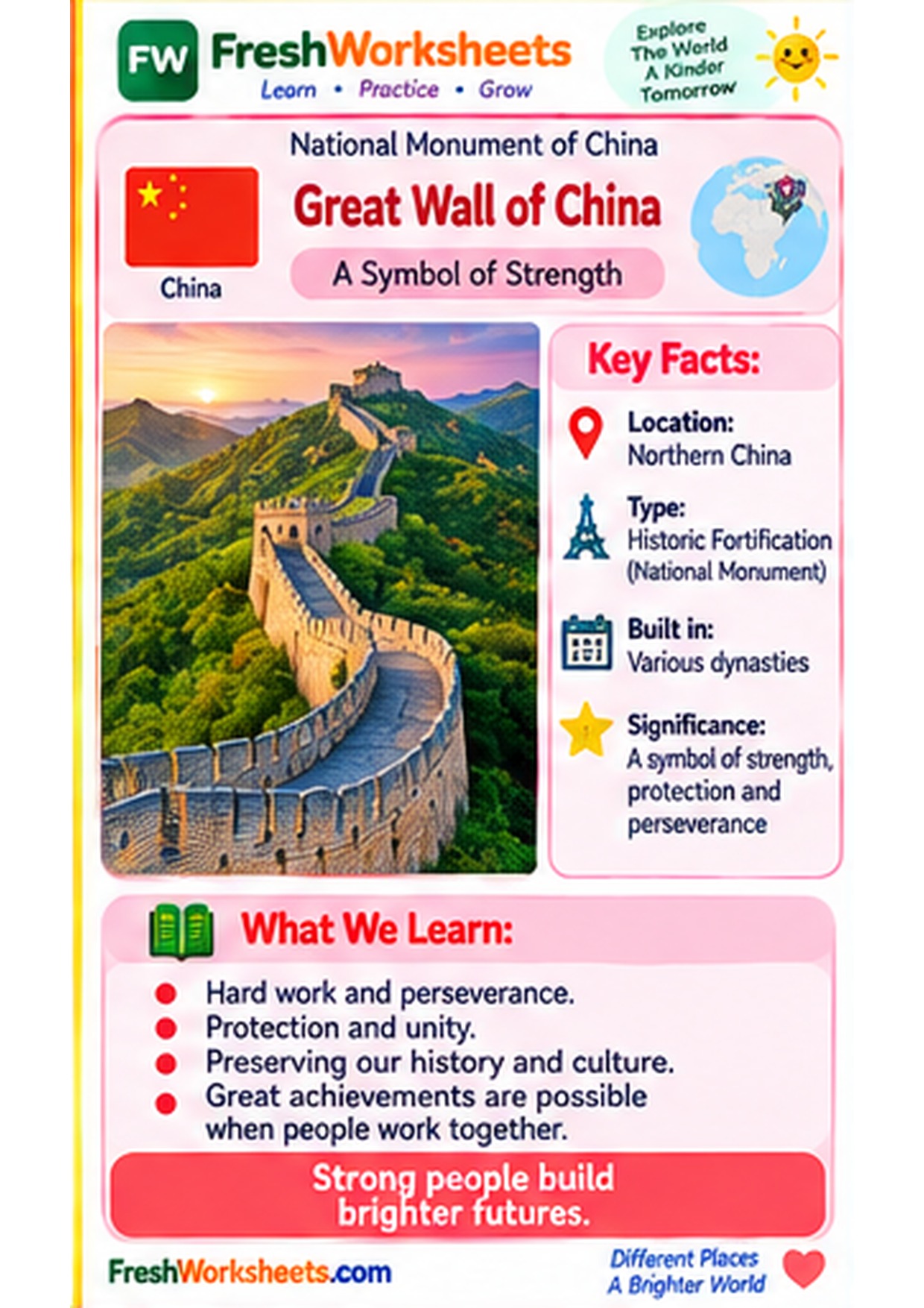 Great Wall of China worksheet