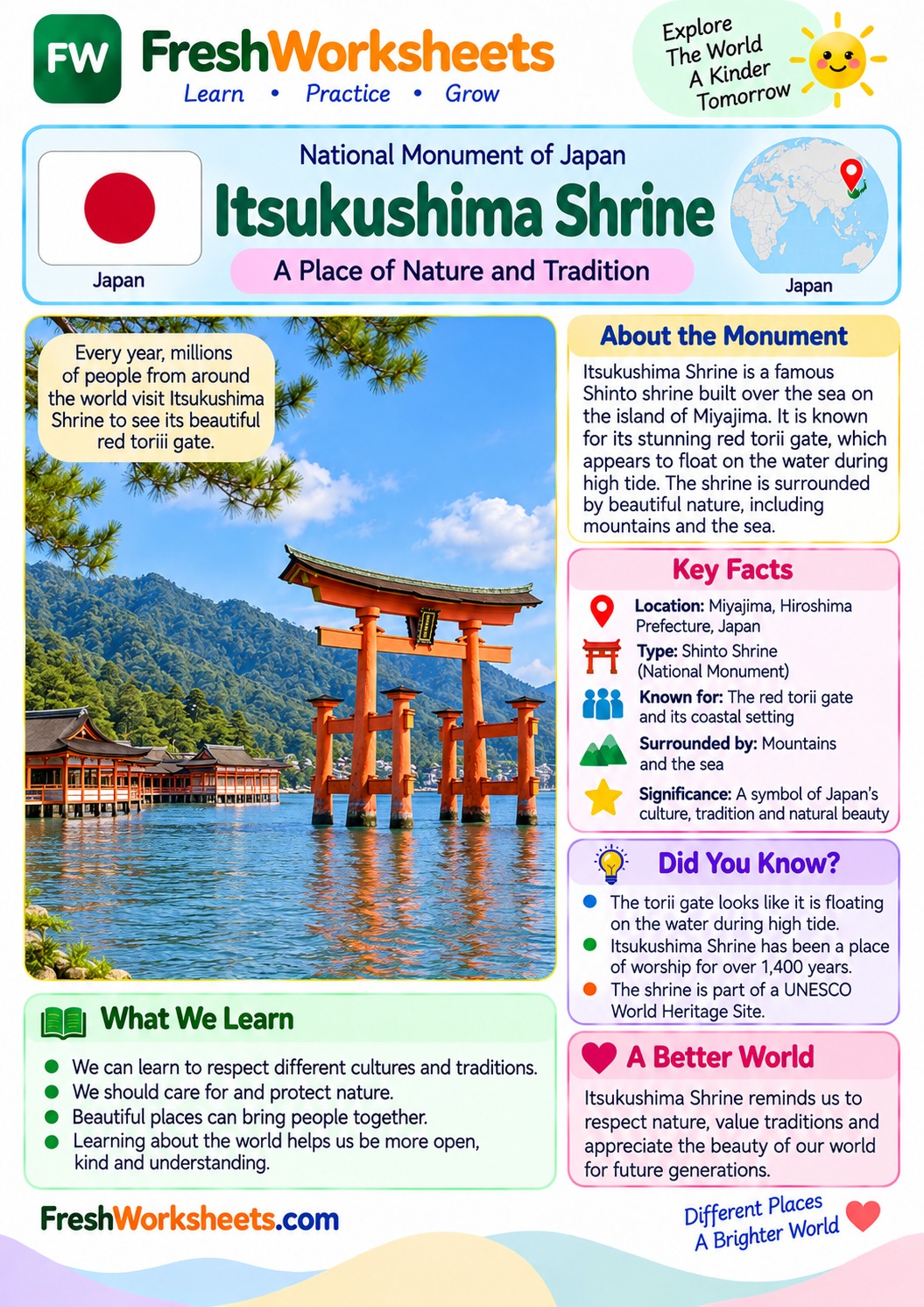 Itsukushima Shrine worksheet