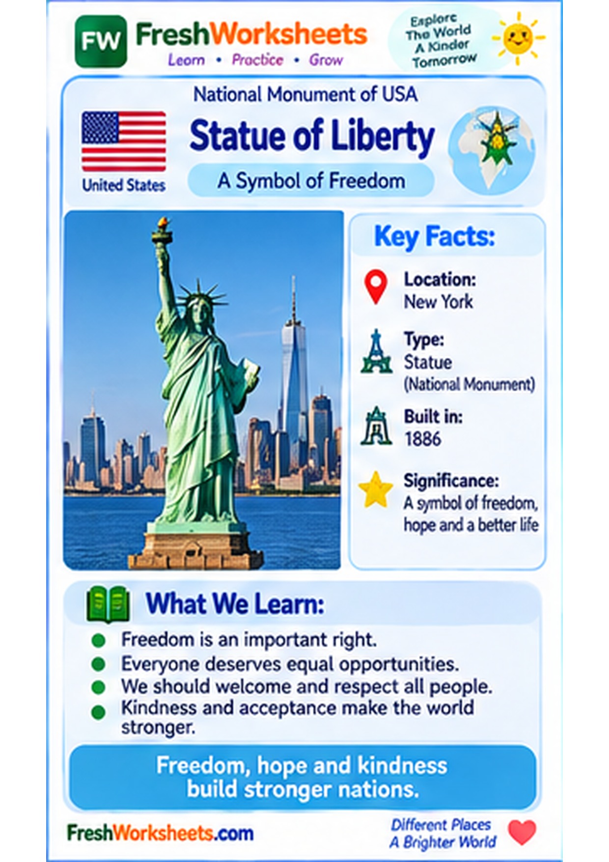 Statue of Liberty worksheet