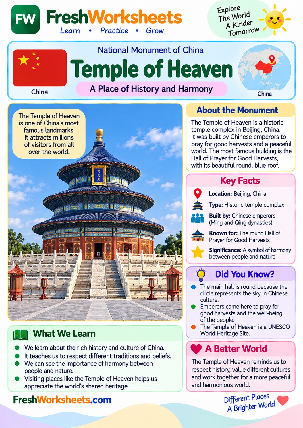 Temple of Heaven worksheet